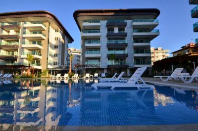 Zariadený apartmán s výhľadom na more Alanya - Kestel APM - 1