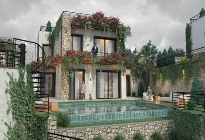 Nové vily vo výstavbe v pokojnej lokalite v Muğla - Bodrum APM - 2