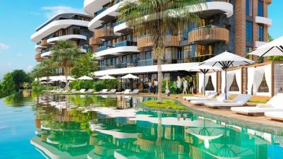 Nové byty vo výstavbe s krásnym panoramatickým výhľadom, Alanya - Kestel APM