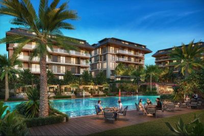 Byty na predaj v Turecku - luxusný komplex časť Alanya - Oba APM