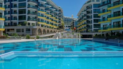 Zariadený byt s výhľadom na more Alanya Kargıcak Turecko APM