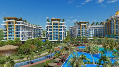Azurový svet - najväčší rezidenčný projekt a hotel v krásnej lokalite Alanya - Turkler Avsallar APM