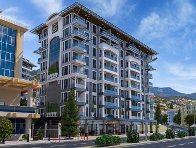 Nový projekt - centrum mesta Alanya , 700 metrov od pláže Kleopatra APM