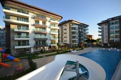 Zariadený apartmán s výhľadom na more Alanya - Kestel APM - 13