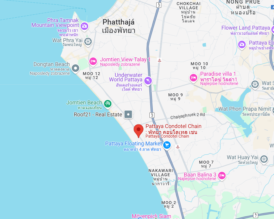 2 izbový byt v Thajsku-Pattaya-Jomtien-400 metrov od pláže - 16