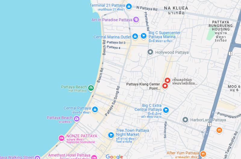Thajsko-pekný 2izbový apartmán-Pattaya-Klang Center Point - 19