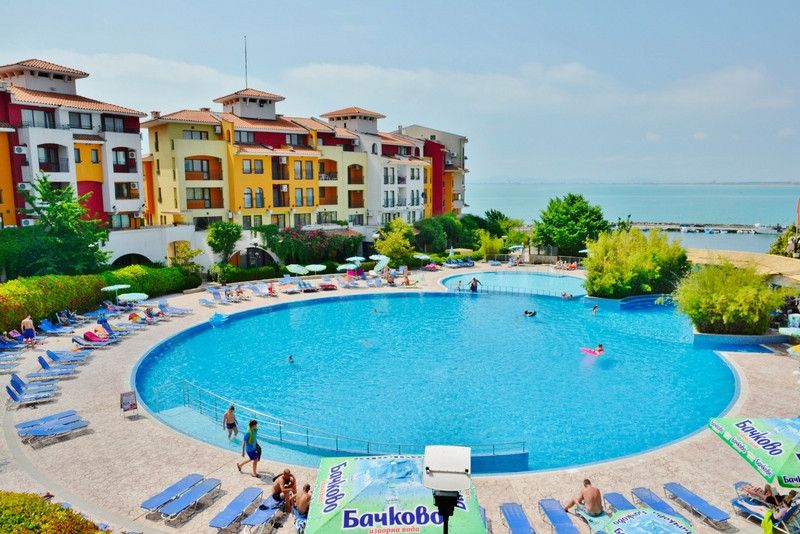 Štúdio 1+kk s balkónom a bazénom Aheloy-Bulharsko - 9