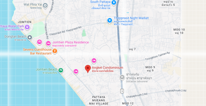 Thajsko-Pattaya-Jomtien-2 izbový apartmán-Angket Residence - 9