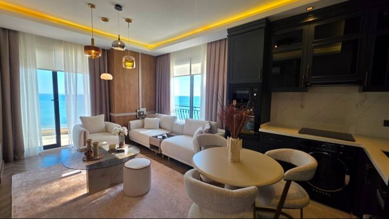 Luxusný apartmán na predaj v Alanyi – prvá línia pri mori, moderná rezidencia s výhľadom na more APM - 6
