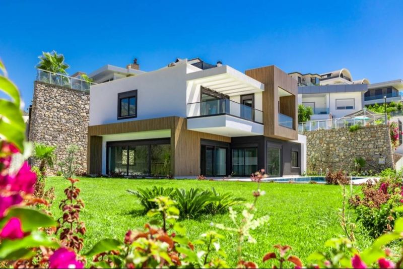 Luxusná vila s úchvatným výhľadom na more v Alanyi - Kargıcak APM - 1