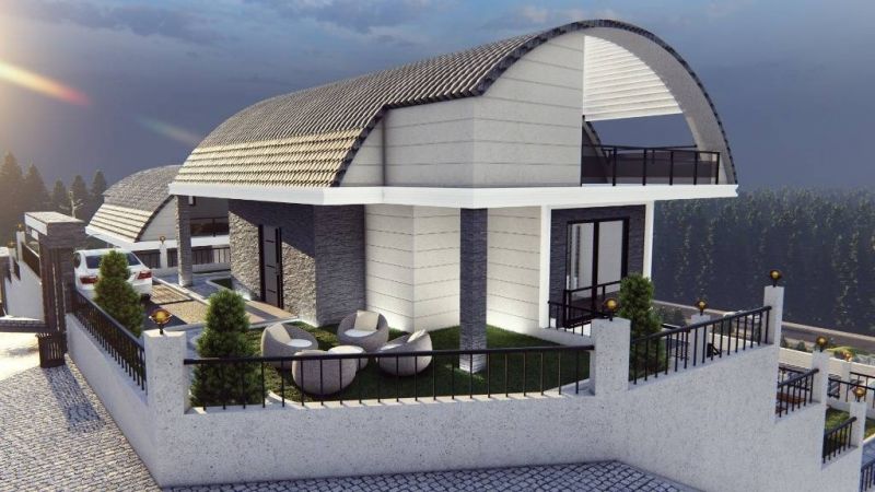 Moderná luxusná vila na predaj v Alanya Bektaş Turecko - výhľad na more APM - 22