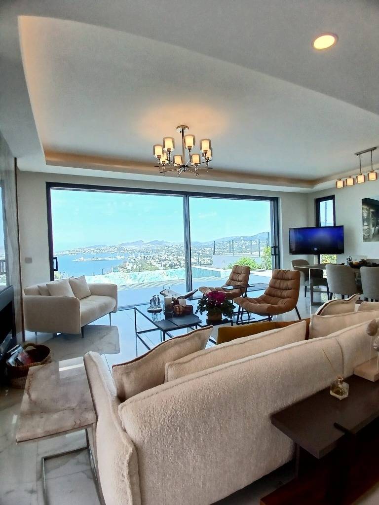 Luxusná vila 4+1 s hosťovským apartmánom Bodrum Yalıkavak APM - 3