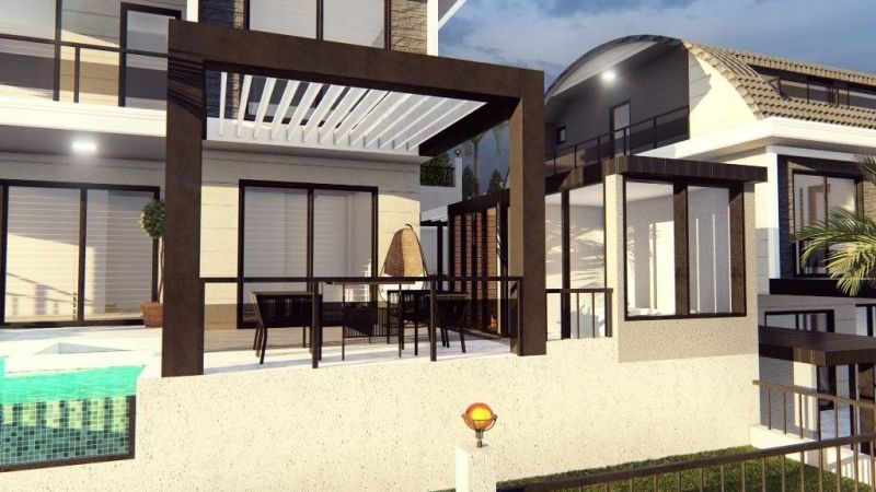 Moderná luxusná vila na predaj v Alanya Bektaş Turecko - výhľad na more APM - 7