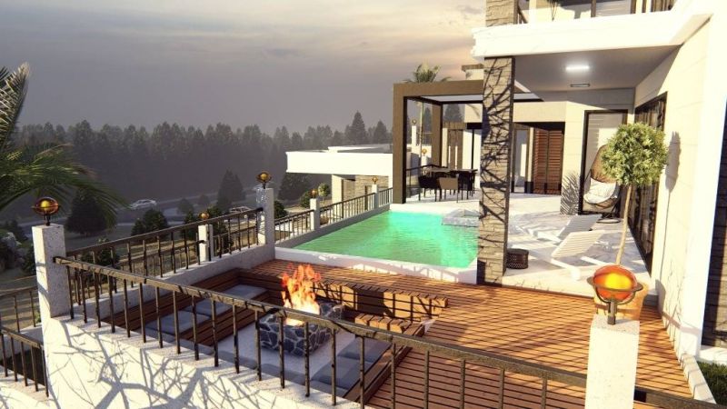 Moderná luxusná vila na predaj v Alanya Bektaş Turecko - výhľad na more APM - 8