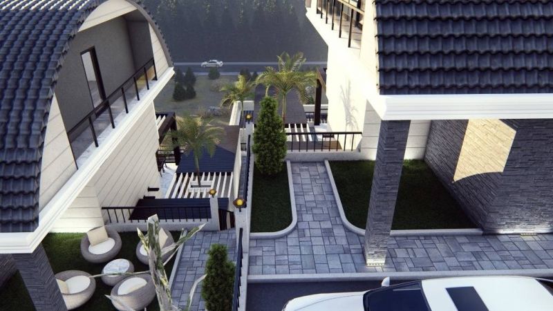 Moderná luxusná vila na predaj v Alanya Bektaş Turecko - výhľad na more APM - 9