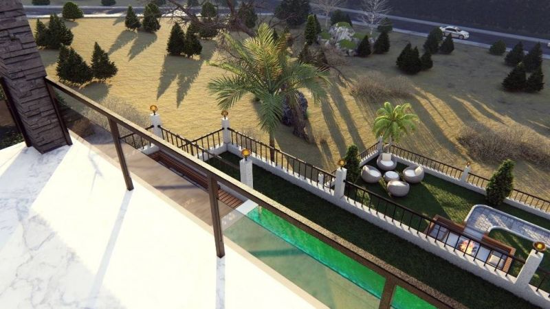 Moderná luxusná vila na predaj v Alanya Bektaş Turecko - výhľad na more APM - 10