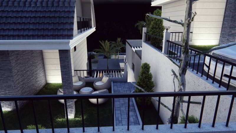 Moderná luxusná vila na predaj v Alanya Bektaş Turecko - výhľad na more APM - 11