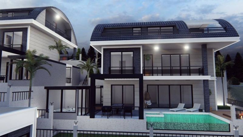 Moderná luxusná vila na predaj v Alanya Bektaş Turecko - výhľad na more APM - 23