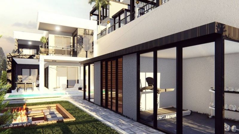 Moderná luxusná vila na predaj v Alanya Bektaş Turecko - výhľad na more APM - 14