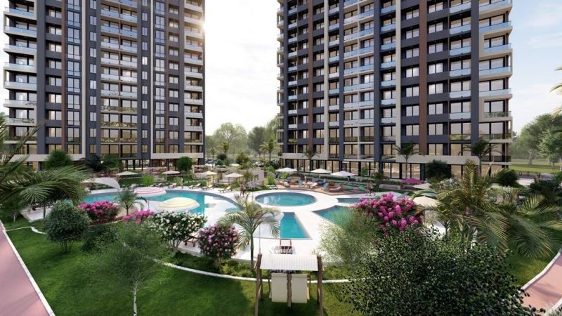 Nehnuteľnosti v komplexe s bazénom v blízkosti mora Mersin Erdemli Turecko APM - 10