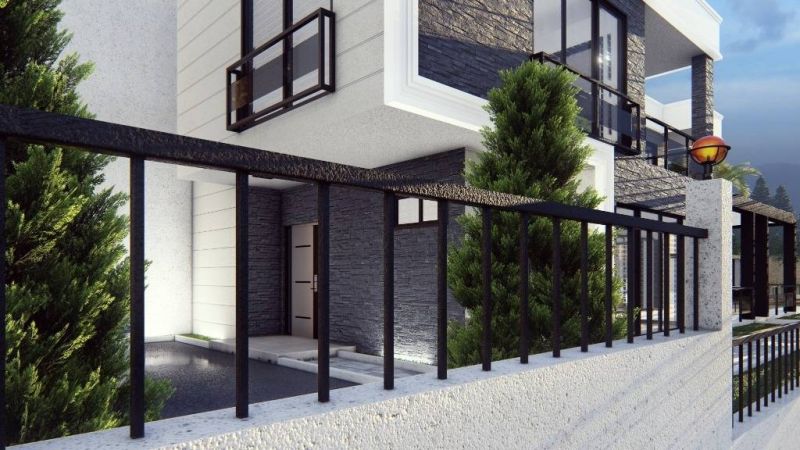 Moderná luxusná vila na predaj v Alanya Bektaş Turecko - výhľad na more APM - 2