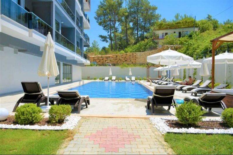 Cenovo výhodný apartmán s relax zónou v tichej časti Alanya Avsallar  APM - 1