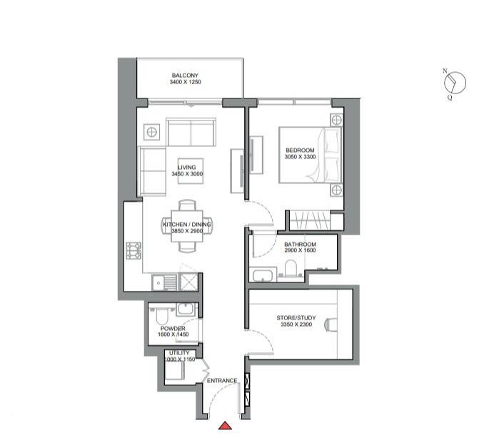 Apartmány Dubaj, 330 Riverside Crescent - Sobha Hartland II - 11