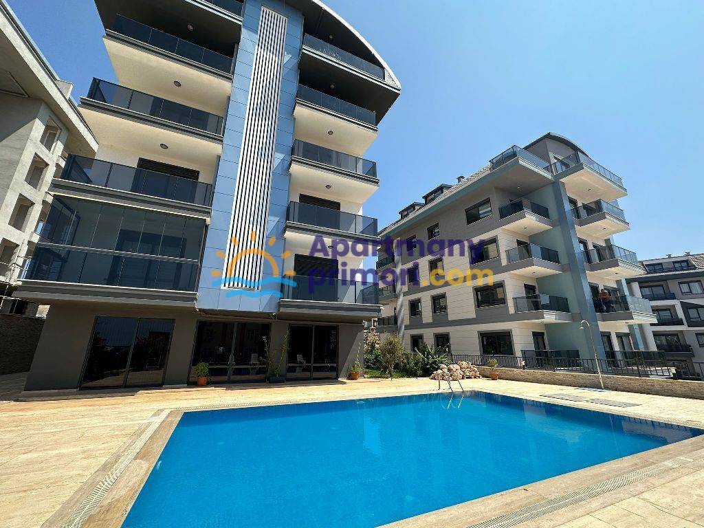 Apartmán v tichej lokalite s krytým bazénom Alanya - Oba APM