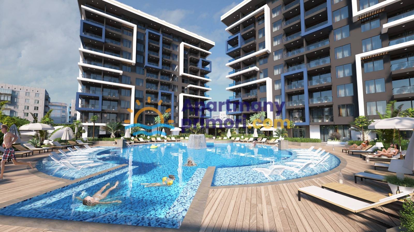 Nové byty na predaj v Turecku - centrum mesta Alanya APM