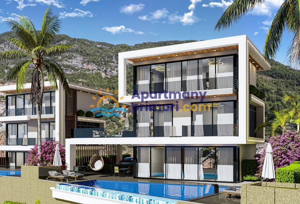 Nové vily vo výstavbe, pokojná lokalita Alanya - Bektaş Turecko APM