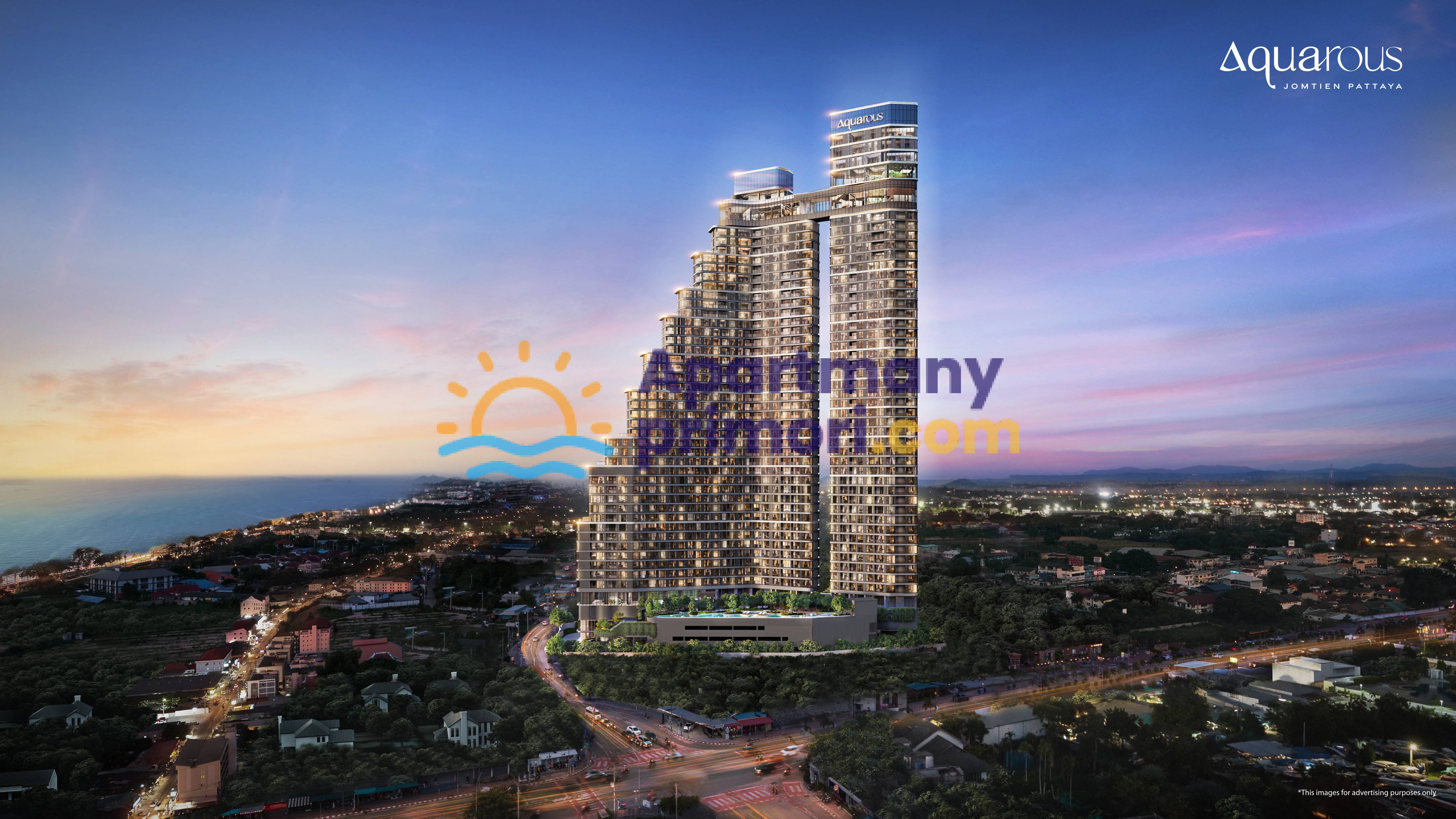Luxusné apartmány, Aquarous Jomtien Pattaya, Thajsko