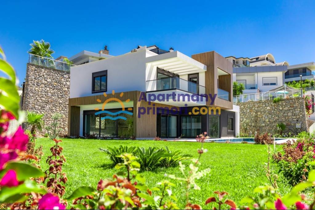 Luxusná vila s úchvatným výhľadom na more v Alanyi - Kargıcak APM