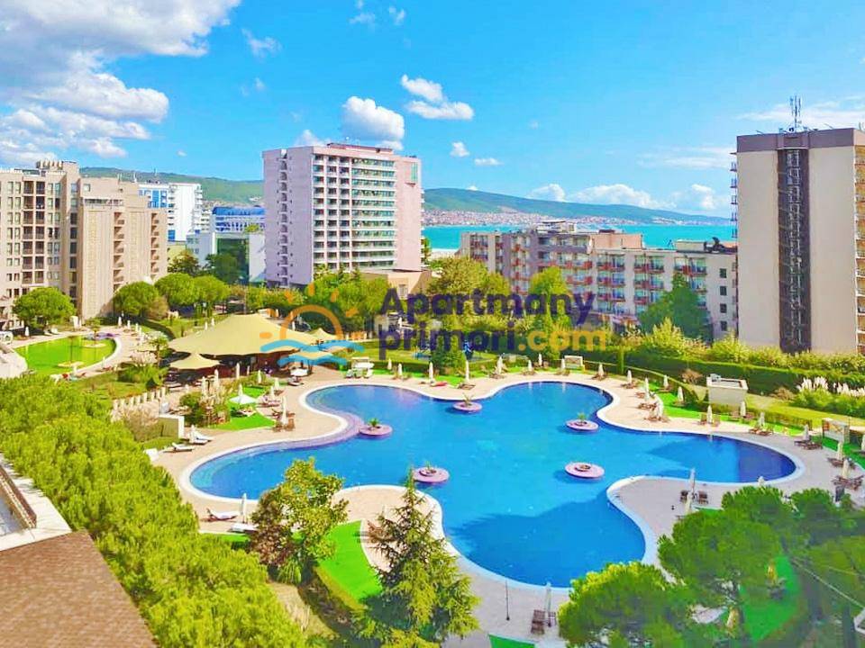 Apartmán 2+kk s balkónom a bazénom Slnečné Pobrežie, Bulharsko