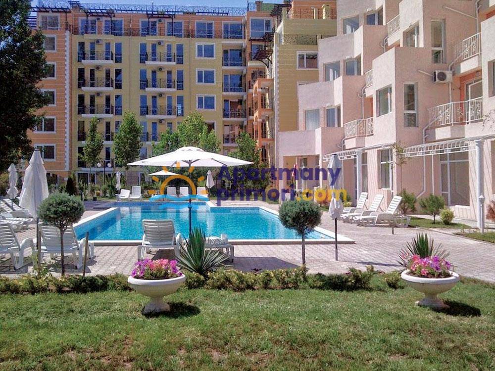 Apartmán 2+kk s balkónom a bazénom Slnečné Pobrežie, Bulharsko